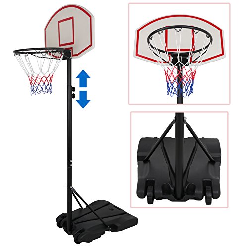Product Cover ZENY Portable Basketball Hoop Backboard System Stand and Rim for Kids Youth w/Wheels Adjustable Height 5.4ft - 7ft Indoor Outdoor Basketball Goal Game Play Set