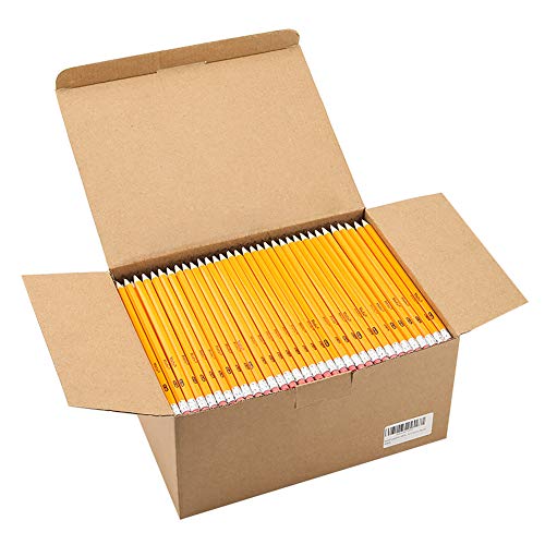 Product Cover Wood-Cased #2 HB Pencils, Yellow, Pre-sharpened, Class Pack, 576 pencils in box by Madisi