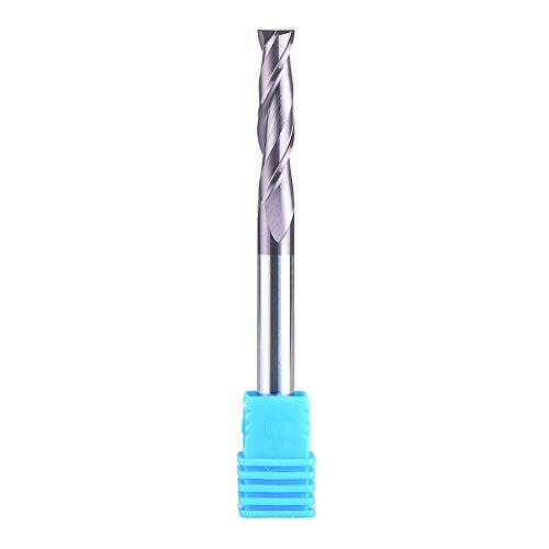 Product Cover SpeTool 2 Flutes 1/4 inch Shank, Extra Long(3 inches) Carbide End Mill TiAlN Coated HRC55 Spiral UpCut CNC Bits