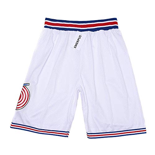 Product Cover EMERPUS Youth Space Movie Shorts Kids Basketball Shorts Sports Pants for Boys S-XL White/Black (White, Youth Small)