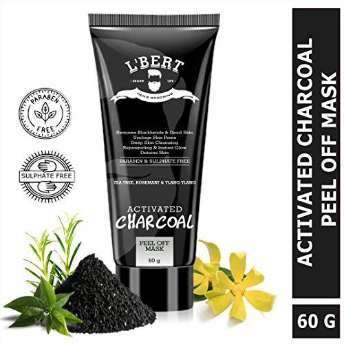 Product Cover L'BERT Activated Charcoal Peel-Off Mask - Paraben Free & No Mineral Oil - 60 g