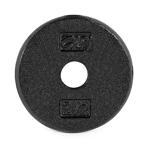 Product Cover CAP Barbell Standard Weight Plate, 1-Inch, Black (2.5-Pound (Set of 2))