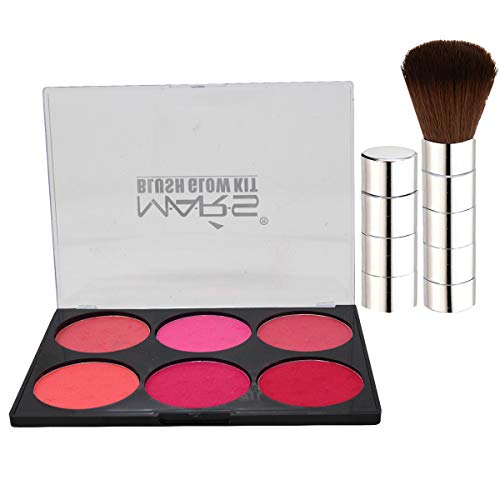 Product Cover Mars 6 shade Blusher+Wooden application Brush (Set of 2)