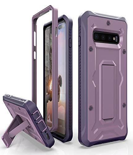 Product Cover ArmadilloTek Vanguard Designed for Samsung Galaxy S10+ Plus Case (2019 Release) Military Grade Full-Body Rugged with Kickstand Without Built-in Screen Protector (Purple)
