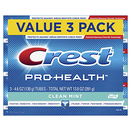 Product Cover Crest Pro-Health Smooth Formula Toothpaste, Clean Mint, 4.6 oz, 3 Count