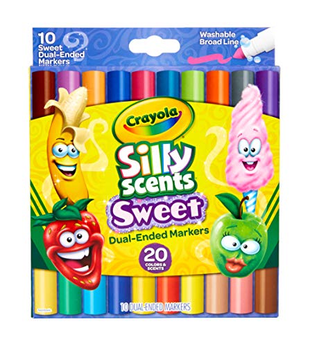 Product Cover Crayola Silly Scents Dual Ended Markers, Sweet Scented Markers, 10 Count, Gift for Kids, Age 3, 4, 5, 6
