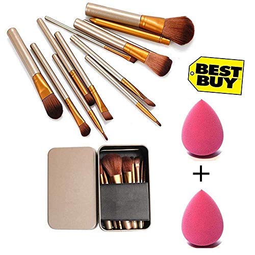 Product Cover KYLIE Makeup Brush Set of 12 with storage box + 2 sponge puff
