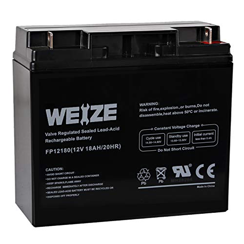 Product Cover Weize 12V 18AH Battery Sealed Lead Acid Rechargeable SLA AGM Batteries Replaces UB12180 FM12180 6fm18, Universal