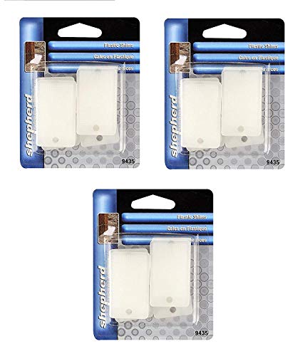 Product Cover Shepherd Hardware 9435 Wedge-It White Plastic Shims, Sold as 3 Pack, 18 Count Total