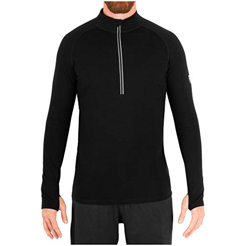 Product Cover MERIWOOL Mens Form Fitting Base Layer 100% Merino Wool Heavyweight 320g Half Zip Sweater for Men