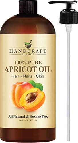 Product Cover Handcraft Pure Apricot Kernel Oil - 100 Percent All Natural - Premium Quality Cold Pressed Carrier Apricot Oil for Aromatherapy, Massage and Moisturizing Skin - HUGE 16 oz