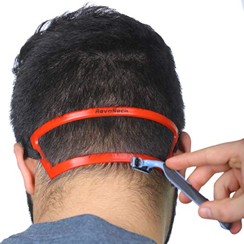 Product Cover Revo Neck - Neckline Shaving Template Guide - Edge Up your Straight Neck Hairline - One Size Fits All Haircut Grooming Kit - Styling Tool - Use W/Clippers or Trimmer - Barber Supplies Set - Stencil