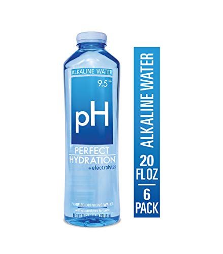 Product Cover Perfect Hydration Alkaline Water, 9.5+ pH (20 oz. - 6 Pack) | Ultra Purified, Electrolyte Enhanced Bottled Water