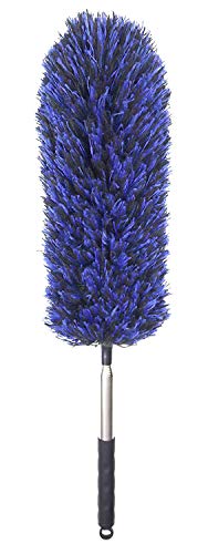 Product Cover SynSo Synergy Collection Extendable Dusting Brush with Telescoping Pole and Bendable Duster for Ceiling Roof Home Office Car (Small, Blue)