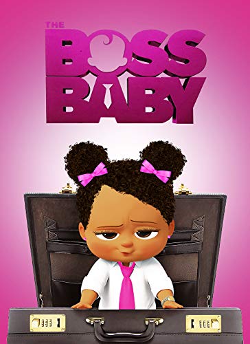 Product Cover Vinyl Background for Photography 5x7 African Boss Baby Backdrop Black Girl Hot Pink Tabletop Photography Backdrop for Baby Shower Custom Photo Backgrounds 1st Birthday Banner ...