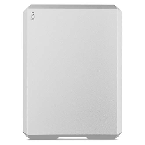 Product Cover LaCie Mobile Drive 5TB External Hard Drive Portable HDD - Moon Silver USB-C USB 3.0, for Mac and PC Desktop, 1 Month Adobe CC (STHG5000400)