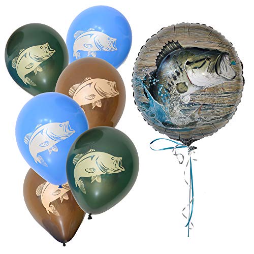 Product Cover Havercamp Gone Fishin' Balloon Pack | Large Mylar Balloon, Latex Balloons | Great for Father's Day, Fishing Tournament, Birthday Party