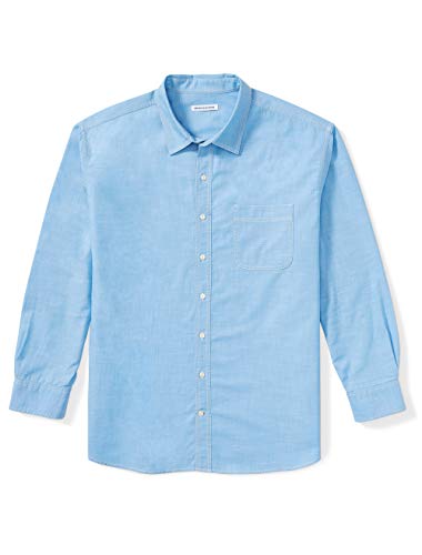 Product Cover Amazon Essentials Men's Big & Tall Long-Sleeve Chambray Shirt fit by DXL