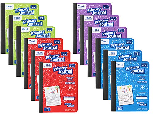 Product Cover Mead Primary Journal Kindergarten Writing Tablet 12 PACK of Primary Composition Notebook For Grades K- 2, 100 Sheets (200 Pages) Creative Story Notebooks For Kids 9 3/4 in by 7 1/2 in.