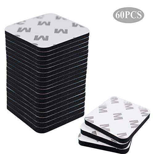 Product Cover 60PCS Black Double Sided Foam Tape Strong Pad 1.58