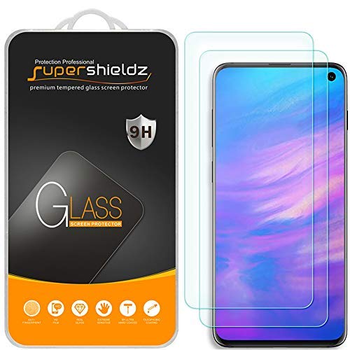 Product Cover (2 Pack) Supershieldz for Samsung Galaxy S10e (Not Fit for Galaxy S10) Tempered Glass Screen Protector, Anti Scratch, Bubble Free