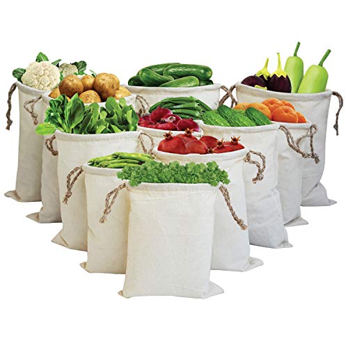 Product Cover FATMUG Vegetables Bags for Refrigerator Eco-Friendly -Washable,Reusable- Set of 12 - (4L,6M,2S)