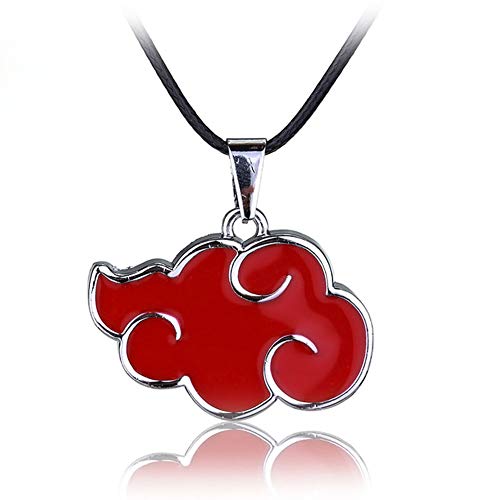 Product Cover LACKINGONE Naruto Akatsuki Member Cosplay Red Cloud Shape Pendant Necklace