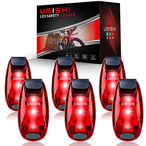 Product Cover UMISHI 6 Pack LED Safety Light, Clip On Strobe Running Lights for Runners, Walking, Bicycle, Dog Collar, Stroller, Boat, Best Night High Visibility Accessories for Your Reflective Gear