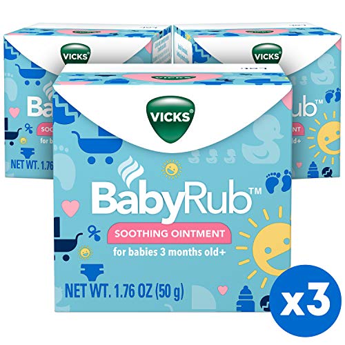 Product Cover Vicks BabyRub Chest Rub Ointment with Soothing Aloe, Eucalyptus, Lavender, and Rosemary, from the makers of VapoRub, Pack of 3