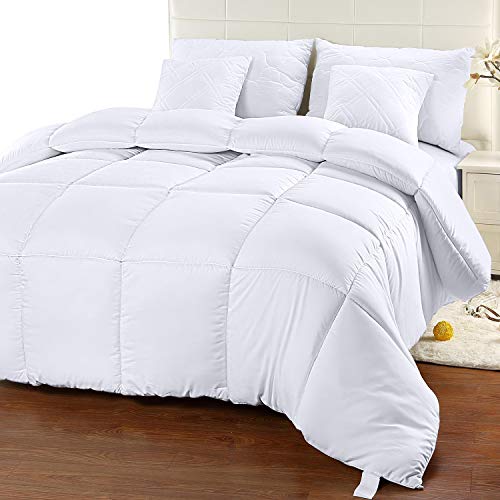 Product Cover Utopia Bedding Comforter Duvet Insert - Quilted Comforter with Corner Tabs - Box Stitched Down Alternative Comforter (Full, White)