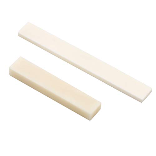 Product Cover DISENS Bone Nut and Saddle Blanks Unslotted Guitar Bridge Nuts, DIY Guitar Replacement Parts & Accessories