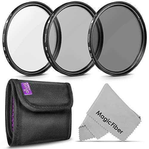Product Cover 55MM Altura Photo Professional Photography Filter Kit (UV, CPL Polarizer, Neutral Density ND4) for Camera Lens with 55MM Filter Thread + Filter Pouch