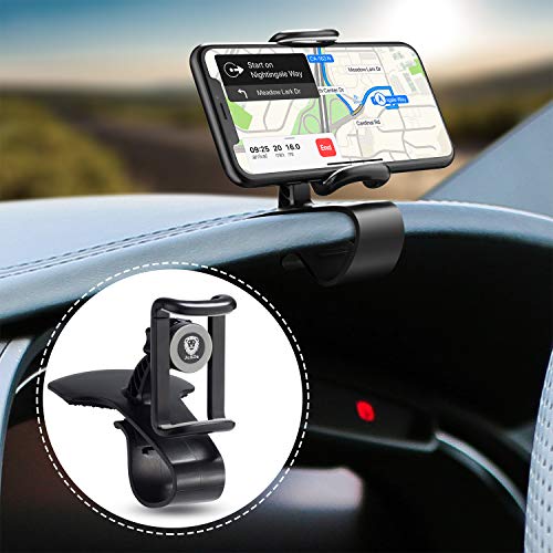 Product Cover JunDa Car Phone Holder 360-Degree Rotation Cell Phone Holder Suitable for 4 to 7 inch Smartphones,Rotating Dashboard Clip Mount Stand
