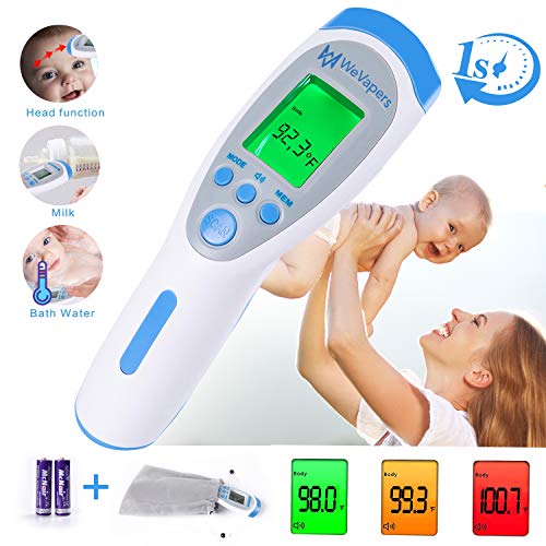 Product Cover Forehead Thermometer, Digital Thermometer Non Contact Medical Infrared Thermometer for Fever, 3 Modes Body/Surface/Room Baby Thermometer, LCD Display Infrared Thermometer