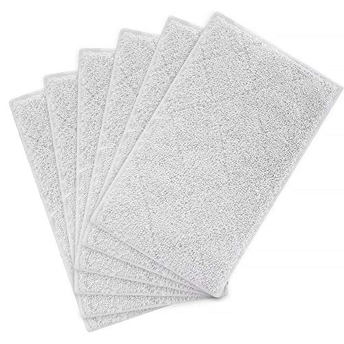 Product Cover Laukowind Cleaning Mop Pads Replacement Compatible with Light n Easy S3101, S7326, S3601 Floor Steam Cleaner Microfiber Washable 6Pack Floor Mop Replacement Pads