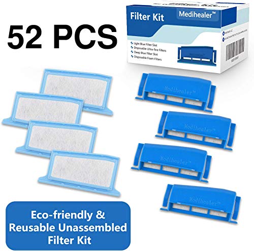 Product Cover Medihealer Filters 52 Packs Compatible with Dreamstation:4 Assembled Filters+22 Foam+22 Ultra-fine- Assembly Filter into Reusable Frame Kit-Pollen & Hypoallergenic,Medihealer Replacement Supplies