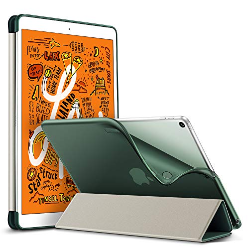 Product Cover ESR Rebound Slim Case for iPad Mini 5 Case with Flexible TPU Back Cover, Smart Case with Auto Sleep/Wake Function and Viewing/Typing Stand for iPad Mini 2019 7.9 Inch - Dark Green