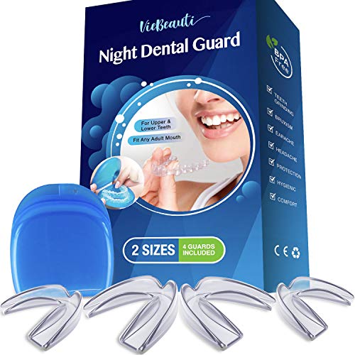 Product Cover VieBeauti Professional Moldable Mouth Guard, Dental Night Guard for Grinding Teeth, 2 Sizes, 4 Pieces New Upgraded Night Dental for Teeth Grinding,Eliminates Bruxism & Teeth Clenching