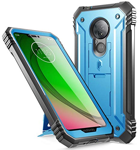 Product Cover Moto G7 Power Case, Moto G7 Supra Case, Moto G7 Optimo Maxx Case, Poetic Full-Body Heavy Duty Rugged Case, Built-in Screen Protector, Shockproof Defender Case,DO NOT FIT Moto G7 / Moto G7 Play, Blue