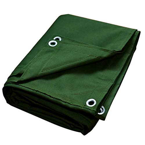 Product Cover Canvas Tarps Truck Tarp Water Resistant UV Resistant 10 OZ Heavy Duty Tarpaulin Cover for Car Boat Camping Firewood Woodpile, 10x12 Feet