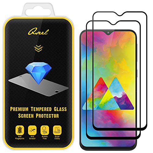 Product Cover [2-Pack] QSEEL for Samsung Galaxy M20 Tempered Glass Screen Protector, 0.26mm 9H 2.5D Glass Film/Anti Scratch/Shock Absorption/Oleophobic Coated/Smooth Touch/High Clarity