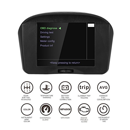 Product Cover AUTOOL OBD2 EUOBD Code Reader Head Up Display with Display Battery Voltage,Engine Charging Voltages&Temperature,Overspeed Alarm,Support 12V OBDII All Vehicle