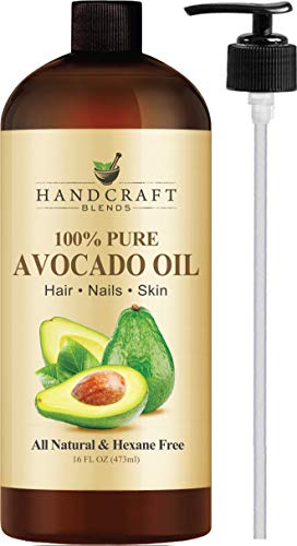 Product Cover Handcraft Pure Avocado Oil - 100 Percent All Natural - Premium Quality Cold Pressed Carrier Oil for Aromatherapy, Massage and Moisturizing Skin - Hexane Free - 16 oz