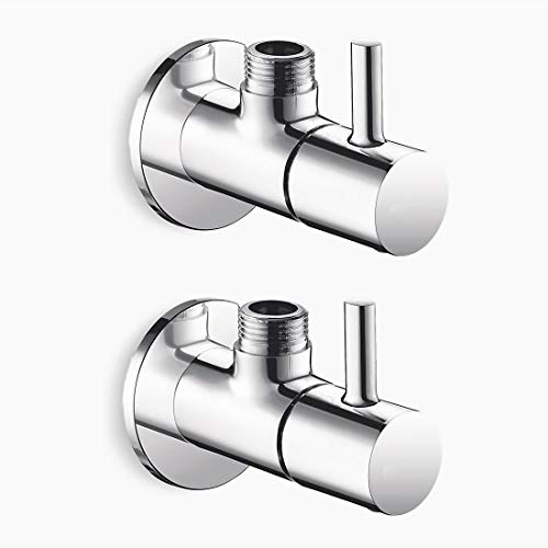 Product Cover Pray Angle Valve Cock TurboChrome Plated Brass Tap For Bathroom/Kitchen (Pack of 2)