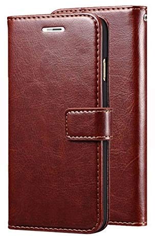 Product Cover Wurzel Flip Cover for Samsung Galaxy M10, Luxury Look Wallet Stand Flip Cover Case for Samsung Galaxy M10 (Brown)