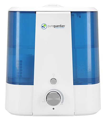 Product Cover Pure Guardian H1175FL Ultrasonic Cool Mist Humidifier, 90 Hrs. Run Time, 1.5 Gal. Tank Capacity, 390 Sq. Ft. Coverage, Medium Rooms, Quiet, Filter Free, Treated Tank Resists Mold, Essential Oil Tray