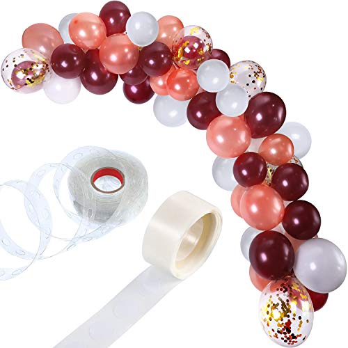 Product Cover Tatuo 112 Pieces Balloon Garland Kit Balloon Arch Garland for Wedding Birthday Party Decorations (White Burgundy Rose Gold)