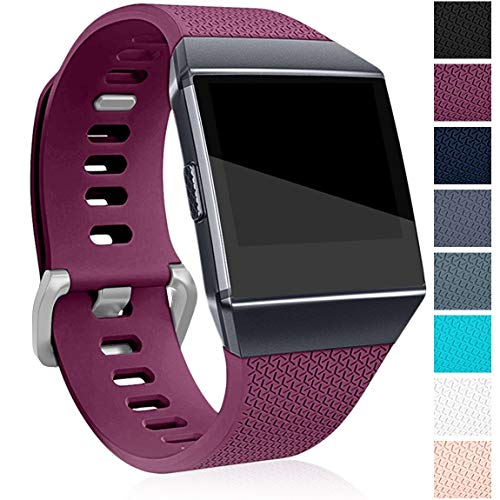 Product Cover Maledan Replacement Bands Compatible for Fitbit Ionic, Fuchsia, Large