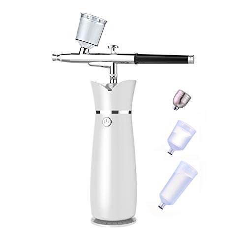Product Cover FATUXZ Rechargeable handheld wireless Airbrush Set with Portable Mini Air Compressor Ink Cup Spray Pen for MakeupTattoo Nail Art Face Paint Cake Deraction Coloring Model(5ML,20ML,40ML Capacity Cup)