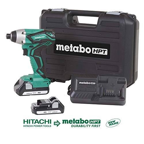 Product Cover Metabo HPT 18V Cordless Impact Driver Kit, Two Lithium Ion Batteries, Powerful 1, 280 In/Lbs Torque, Responsive Variable Speed Trigger, LED Light, Keyless ¼